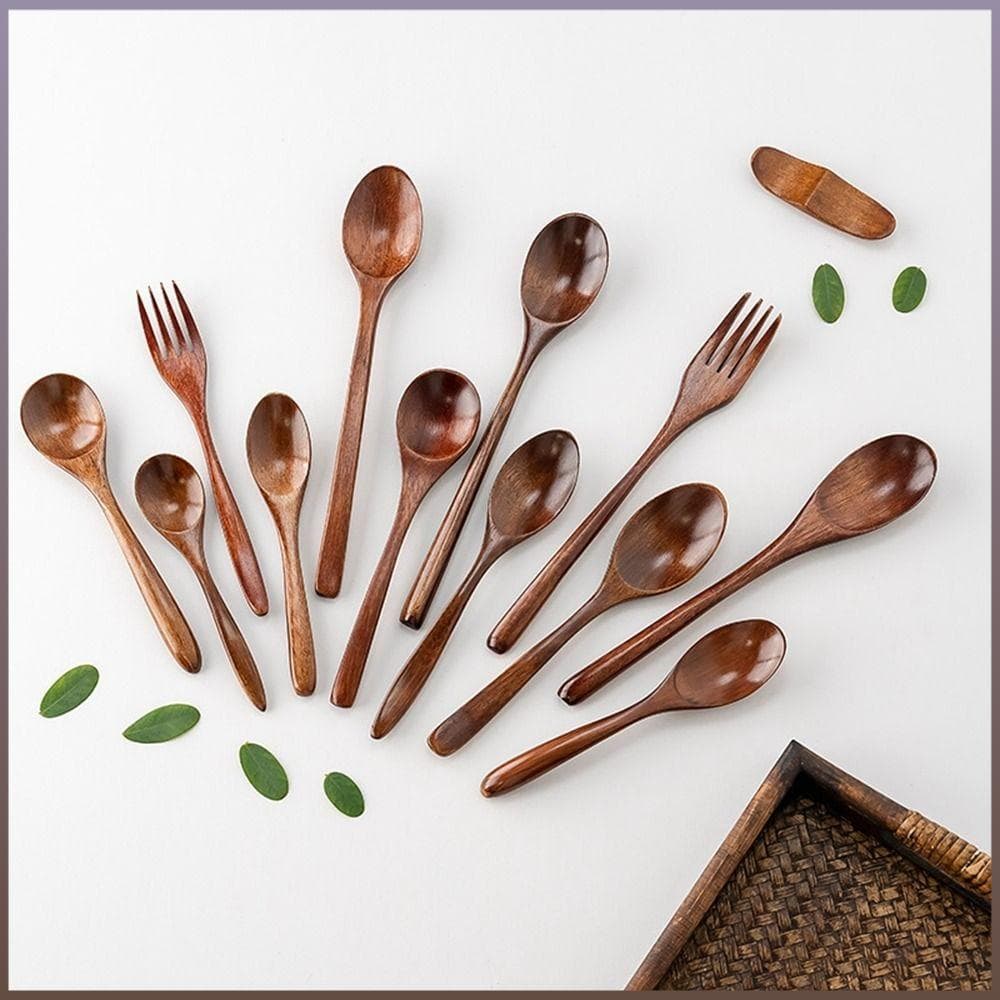 Colher , Kit De Jantar Artesanal Natural , Utensílio De Cereais Acessórios De Cozinha