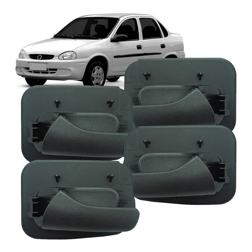 Kit 4 Maçaneta Interna Gatilho Porta Corsa Wagon Hatch Sedan Classic