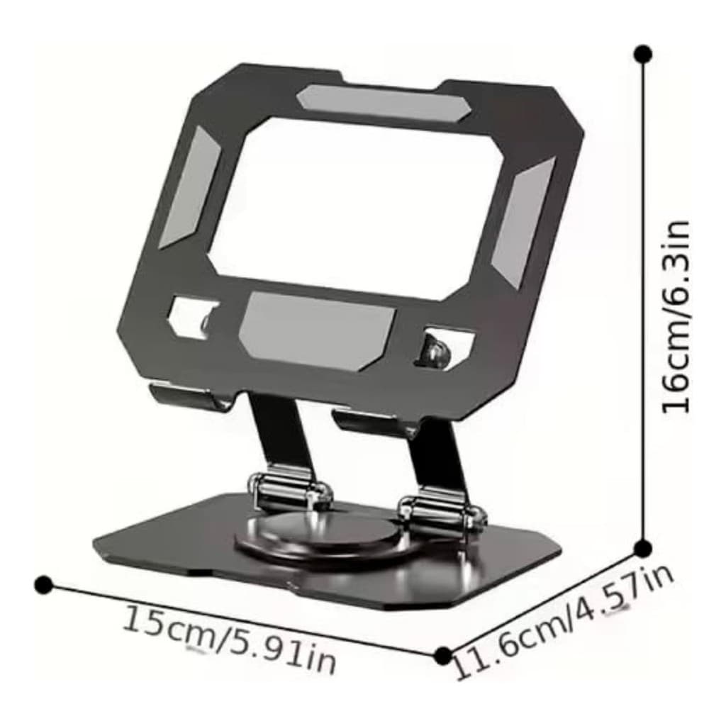 Suporte Celular Tablet Mesa em Metal Com Rotação e Antiderrapante Universal