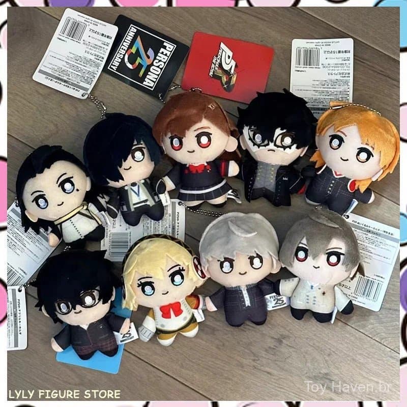 10CM Persona 5 P5 Brinquedo de Pelúcia 25º Aniversário Joker Shiomi Kotone Yuuki Makoto Cosplay Anime Pelúcia Pendente S