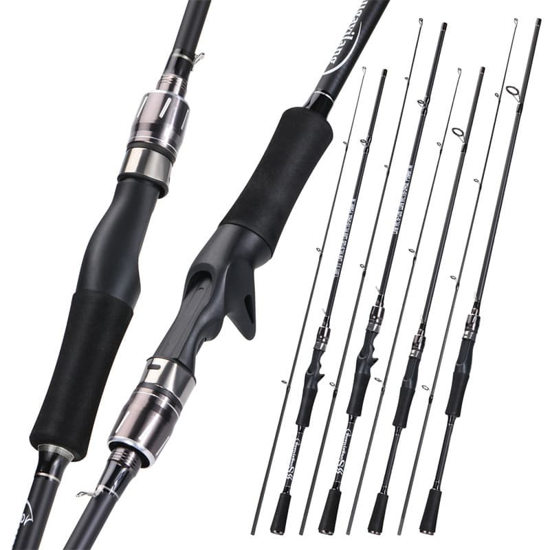 Vara De Pesca Sougayilang Giratória/Fundição De 2 Seções Para Água Doce E Salgada