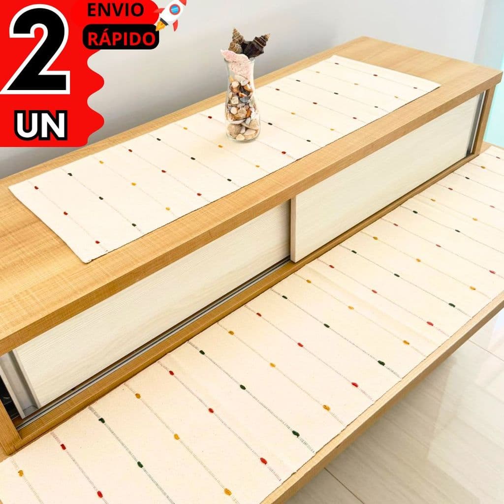 Caminho de Mesa com Tecido 1/2 Luxo Colorido Tear Estilo e Sofisticação Toque Especial para sua Casa