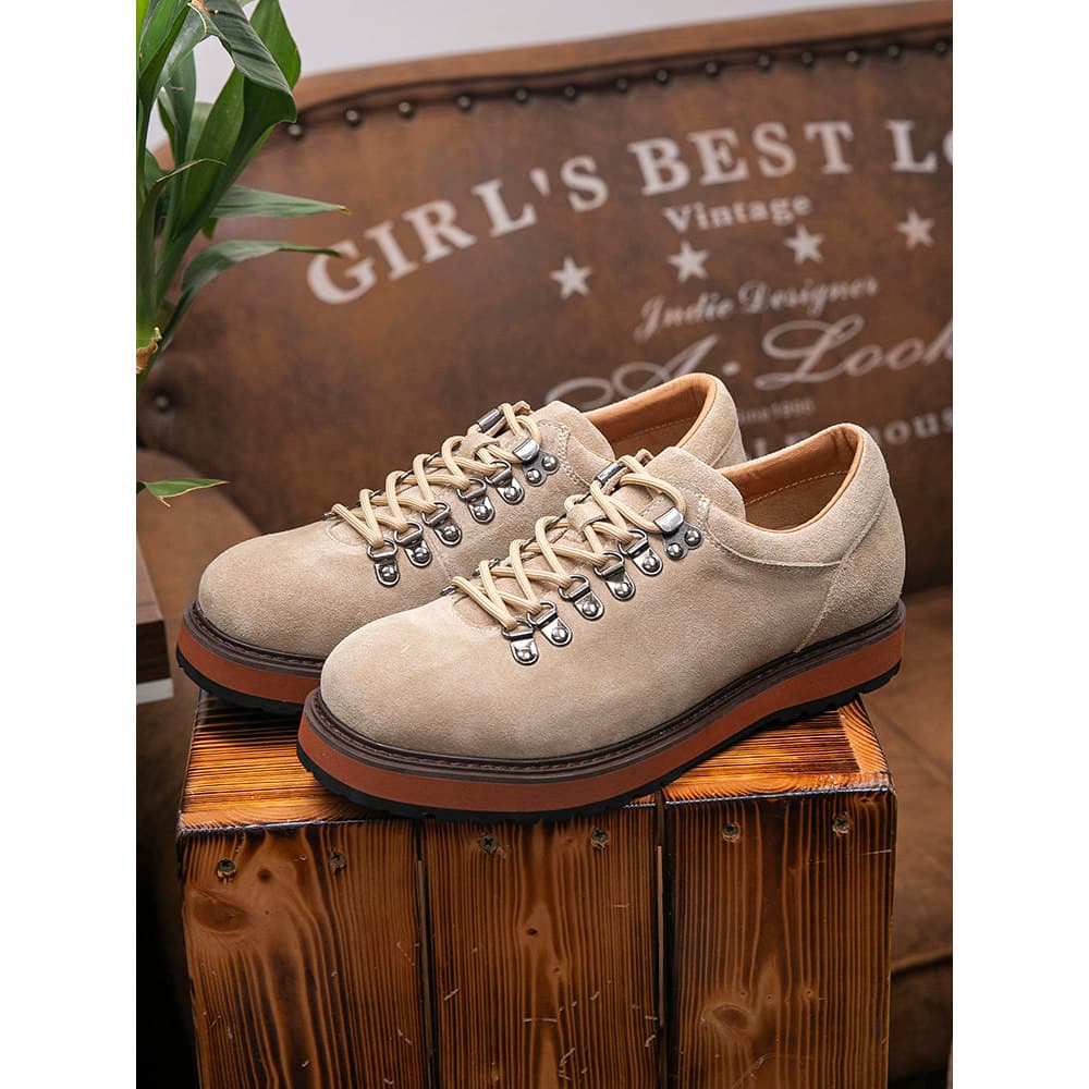 Verão novo estilo masculino Retro caminhadas sapatos camurça de couro Casual sapatos Derby rua estilo japonês tênis de s