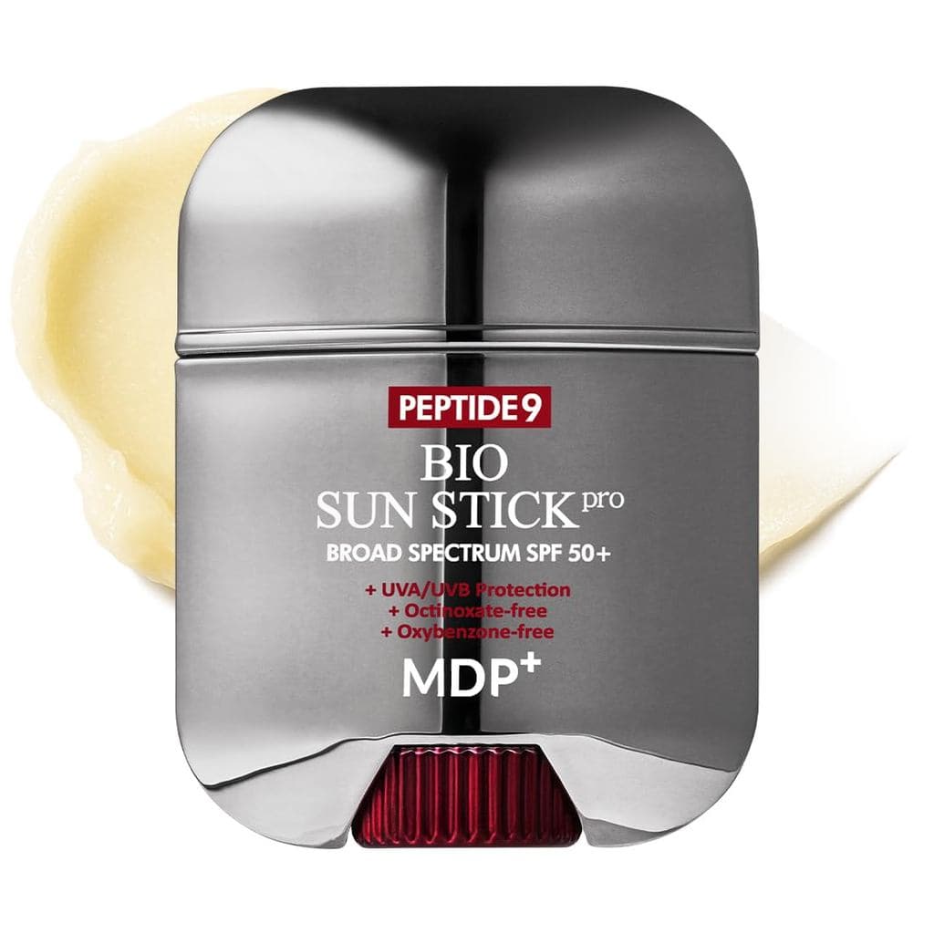 MDP+ Peptide 9 Bio Sunstick Pro |   Protetor Solar Coreano em Bastão SPF 50+, Leve, Não Oleoso, Proteção UV de Amplo Esp