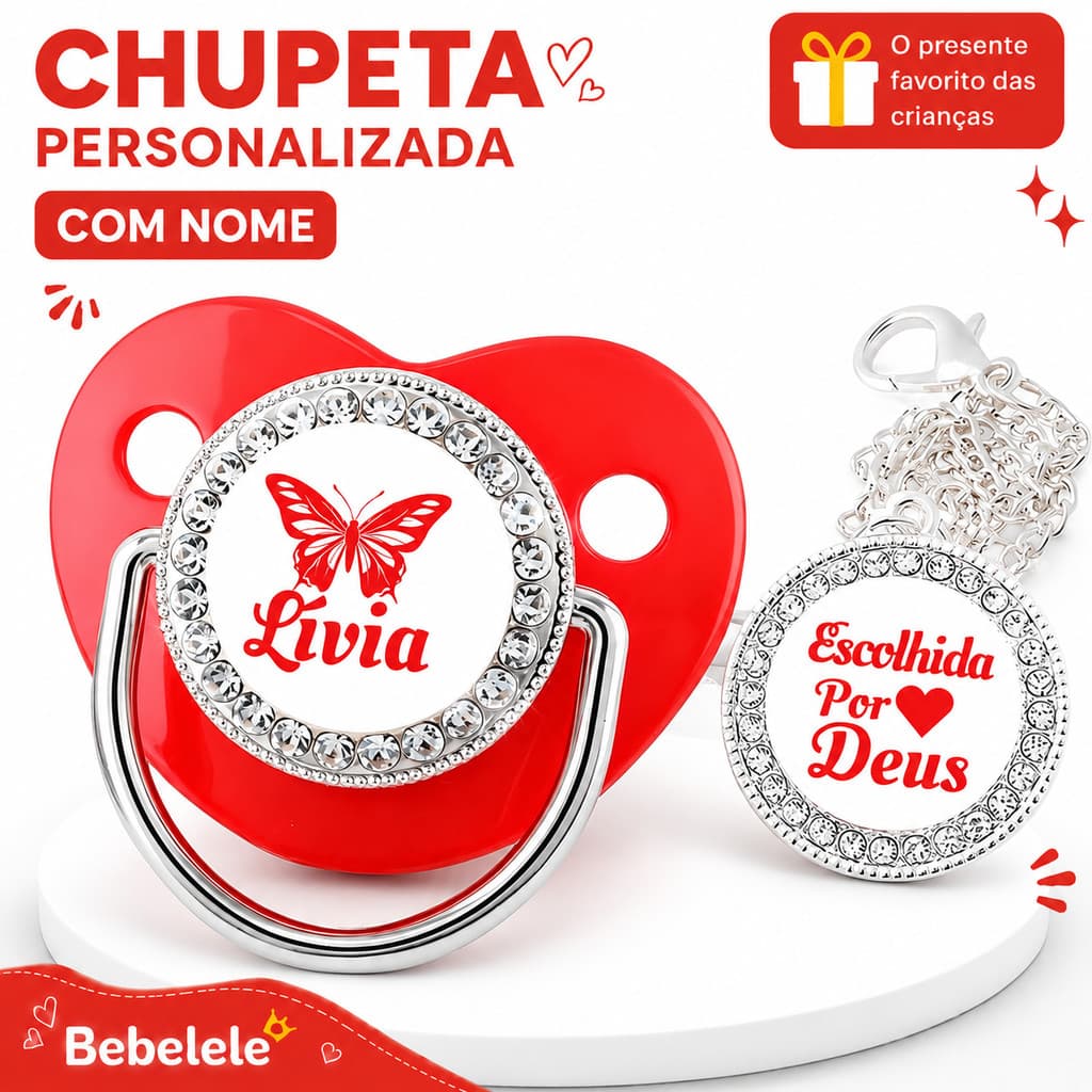 Chupeta ortodôntica para bebê, personalizada com o nome do bebê, chupeta de silicone BPA Free &DXKB