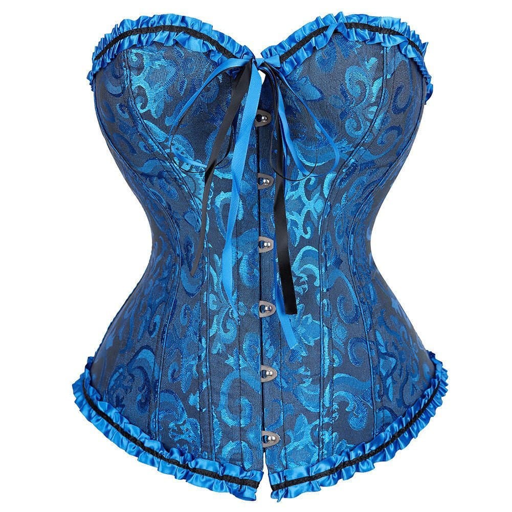 Corset Vintage de Halloween para Mulheres, Corset de Renda da Renascença XLKZ