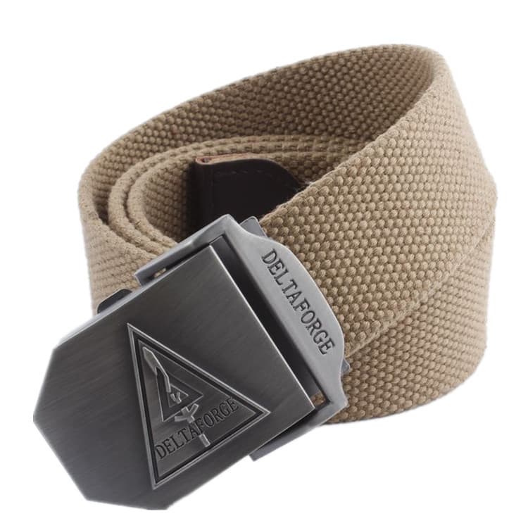 Delta novo estilo cinto de lona masculino fivela automática cinto Casual trançado na moda juventude ao ar livre cinto