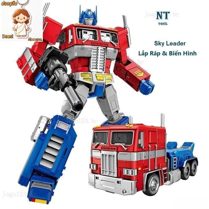 Brinquedo Robô Transformers Optimus Prime Bumblebee Autobot Guerreiro de Modo Duplo