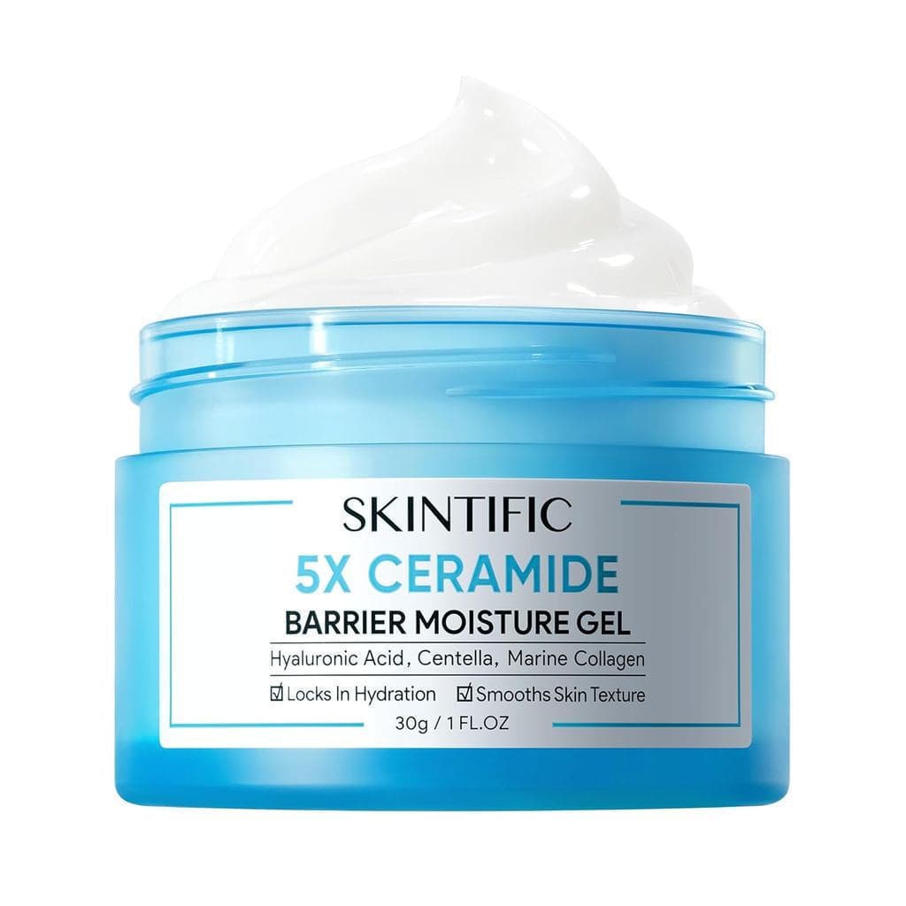 Creme Hidratante com 5X Ceramidas para Reparação da Barreira Cutânea, Hidratante Facial para Todos os Tipos de Pele com