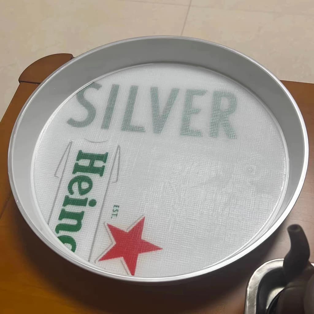 Xili caneca de cerveja bandeja de Metal prato de jantar de aço inoxidável bandeja de chá redonda campeonato de futebol e