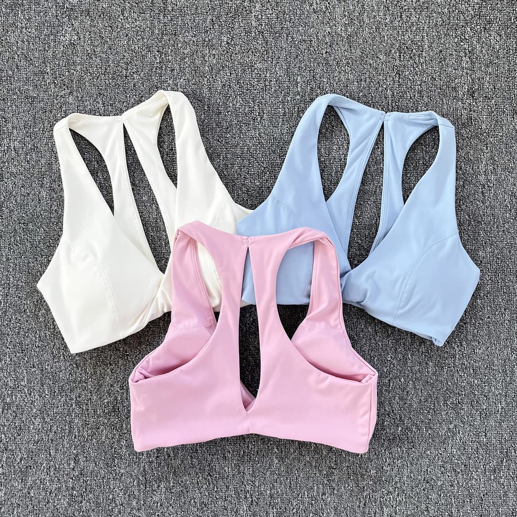 Novo tudo-em-um copo fino roupa interior esportiva pular corda correndo à prova de choque Push-Up sutiã oco Yoga colete