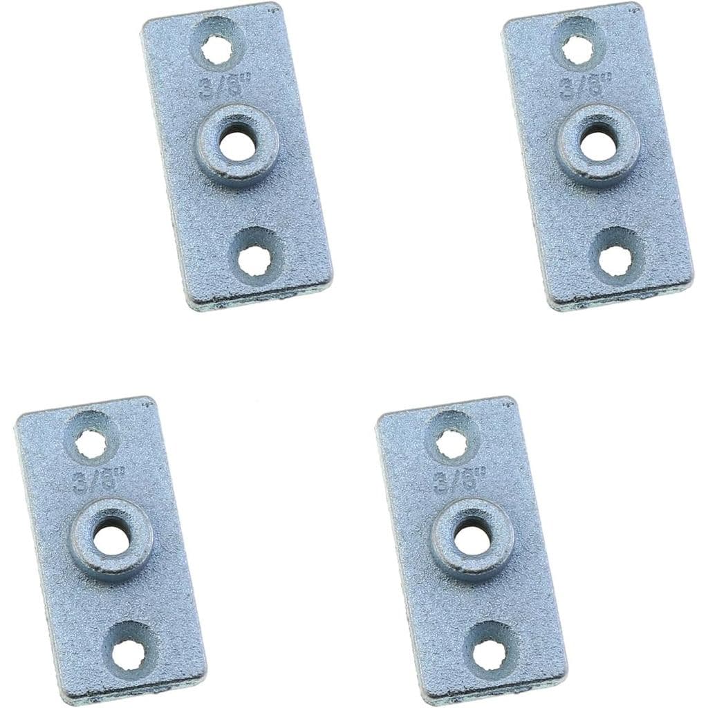 DGZZI 4 Peças Conectores de Três Furos de 3/8 Polegadas, Azul e Branco, Zincados, Flange de Teto, Acessórios de Metal pa