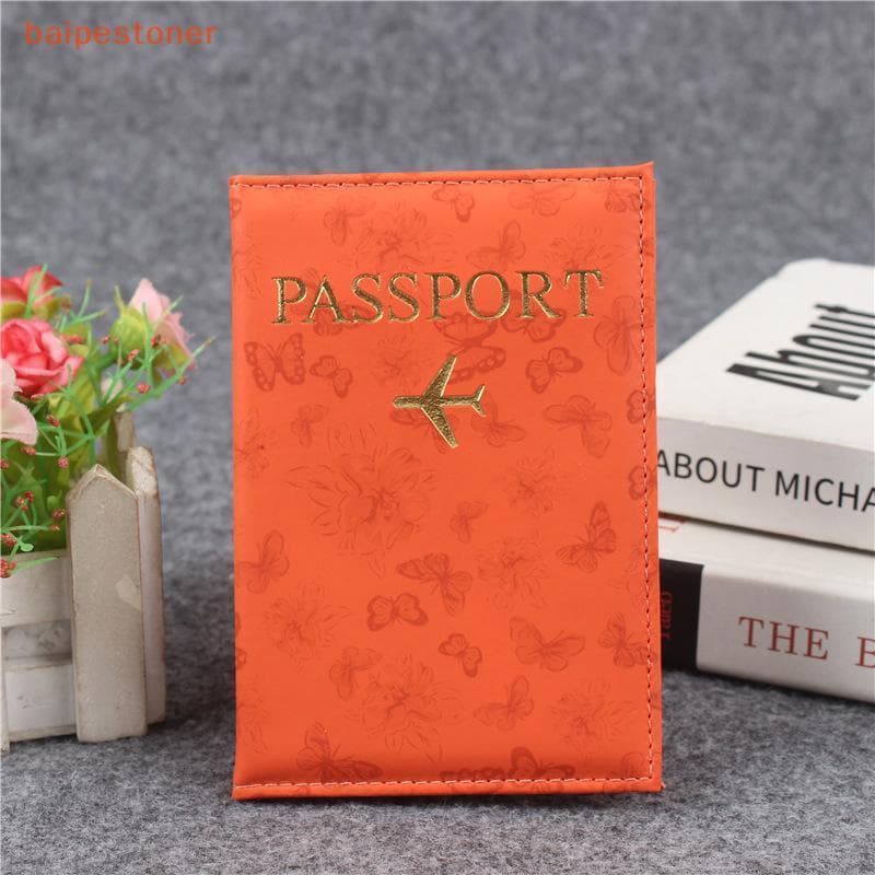 [baipestoner] Capa Para Passaporte De Couro PU Organizador De Viagem Anti-Perda Porta Cartão Durável Estudantes Estudo N