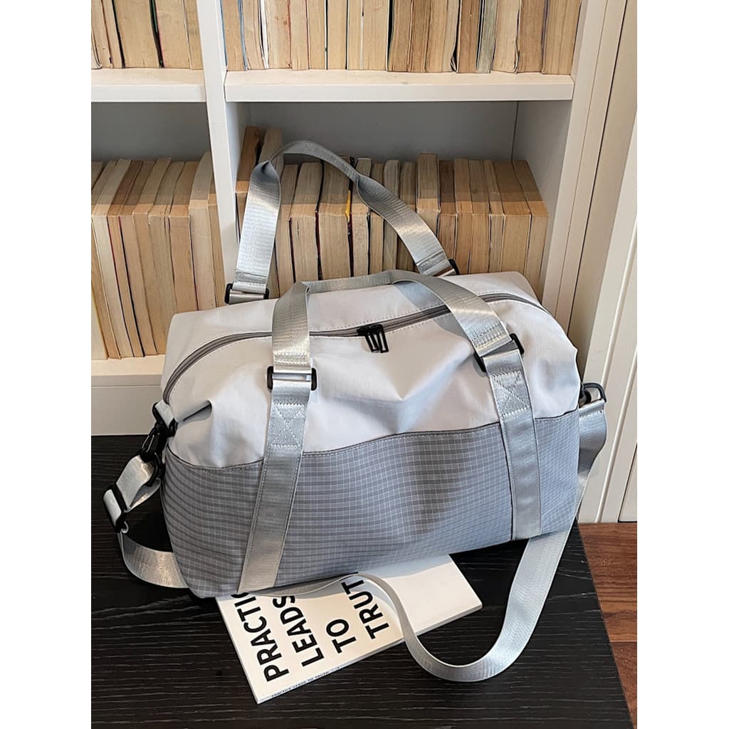 Moda tendência grande capacidade saco de viagem de curta distância leve pode cobrir carrinho saco de ginásio saco de bag