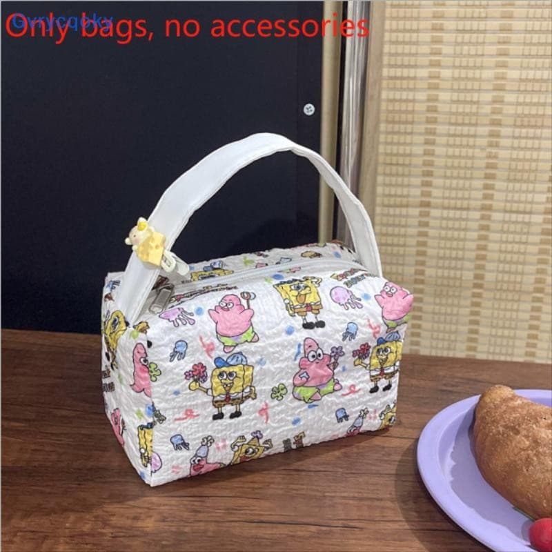 Gvrycqoky Desenho Animado Fofo Bob Esponja Patrick Portátil Tridimensional Bolsa De Cosméticos Armazenamento De Viagem A