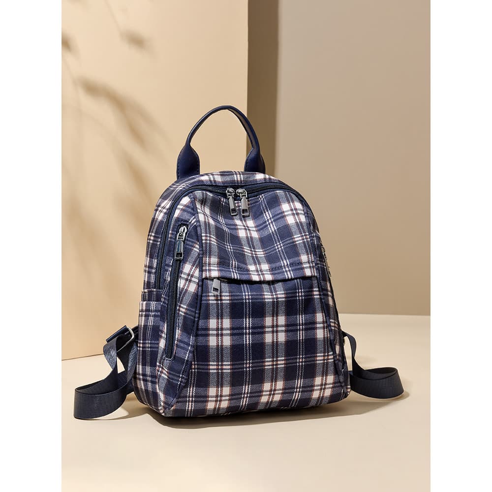 2025 xadrez mochila versão coreana ins japonês estudante universitário mochila grande capacidade estudante do ensino méd