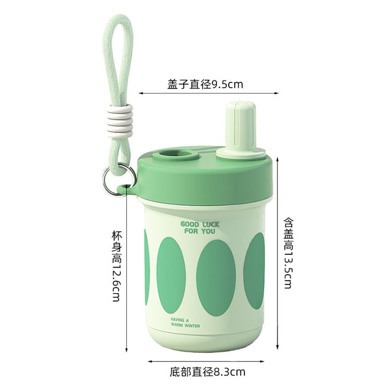 Wow personalizado 304 copo portátil de aço inoxidável ao ar livre copo de café portátil com corda copo de palha de escri