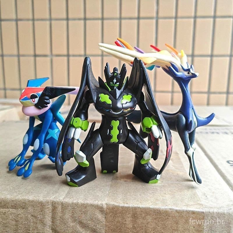 Figura Pokémon Zygarde Forma Completa Xerneas Greninja Rayquaza Brilhante Modelo Colecionável Presente Decoração de Mesa
