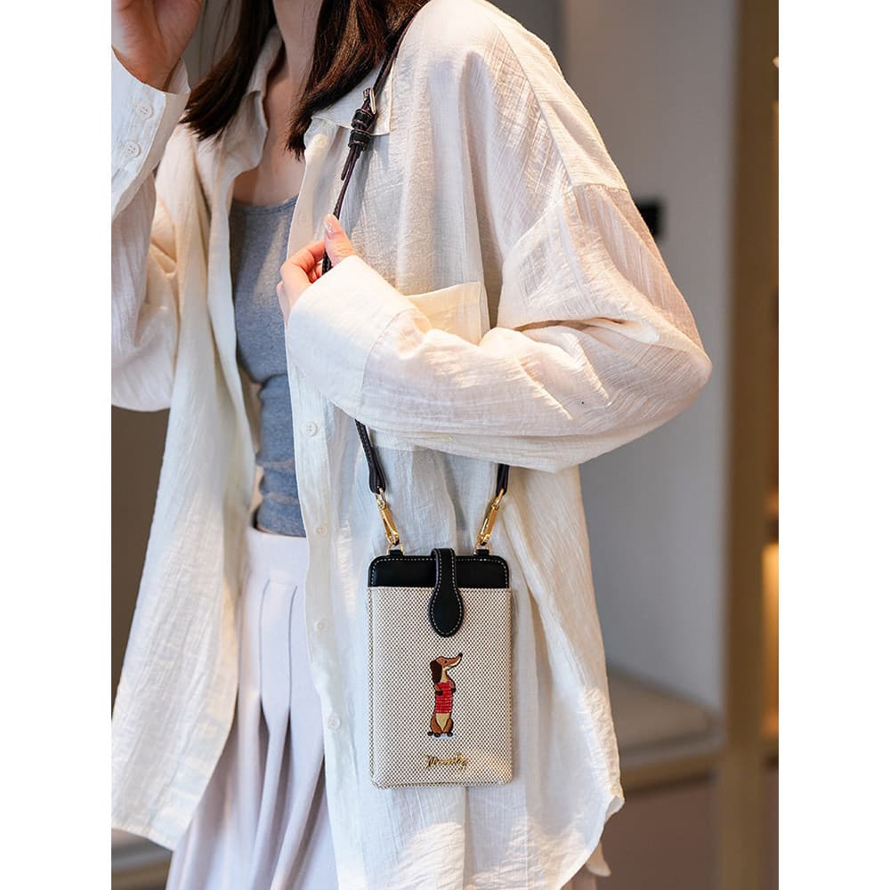 bolsa transversal feminino Bolsa Bonito filhote de cachorro saco do telefone móvel feminino 2026 novo estilo verão mensa