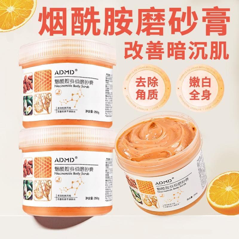 Esfoliante de niacinamida genuíno para limpeza corporal esfoliante para banho corporal