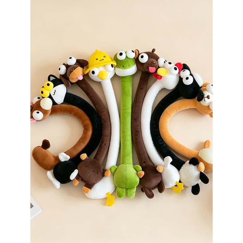 Bonito bonito animal de estimação longo pescoço série boneca de pelúcia dos desenhos animados crocodilo boneca saco chav