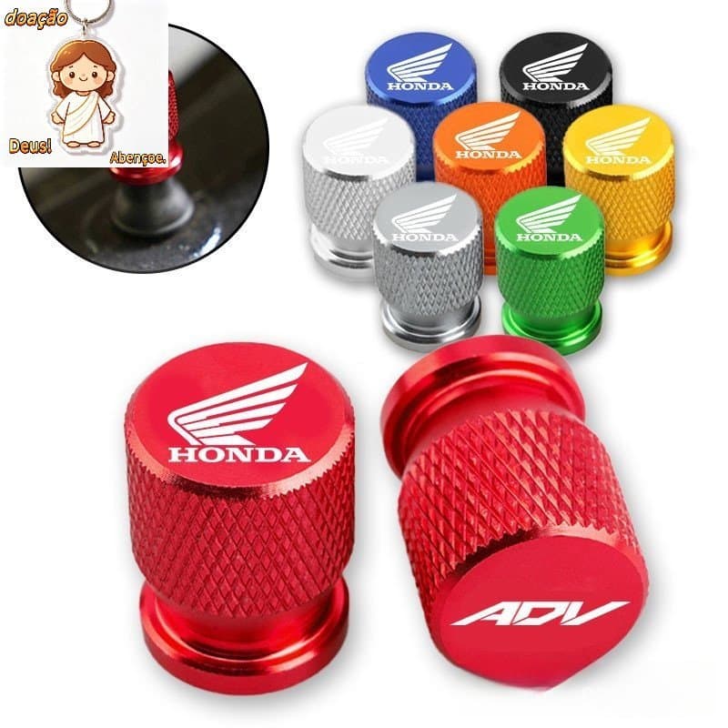 Tampa de Válvula de Pneu de Liga de Alumínio para Motocicleta Honda GM Tampa de Válvula Modificada Tampa de Cobertura de
