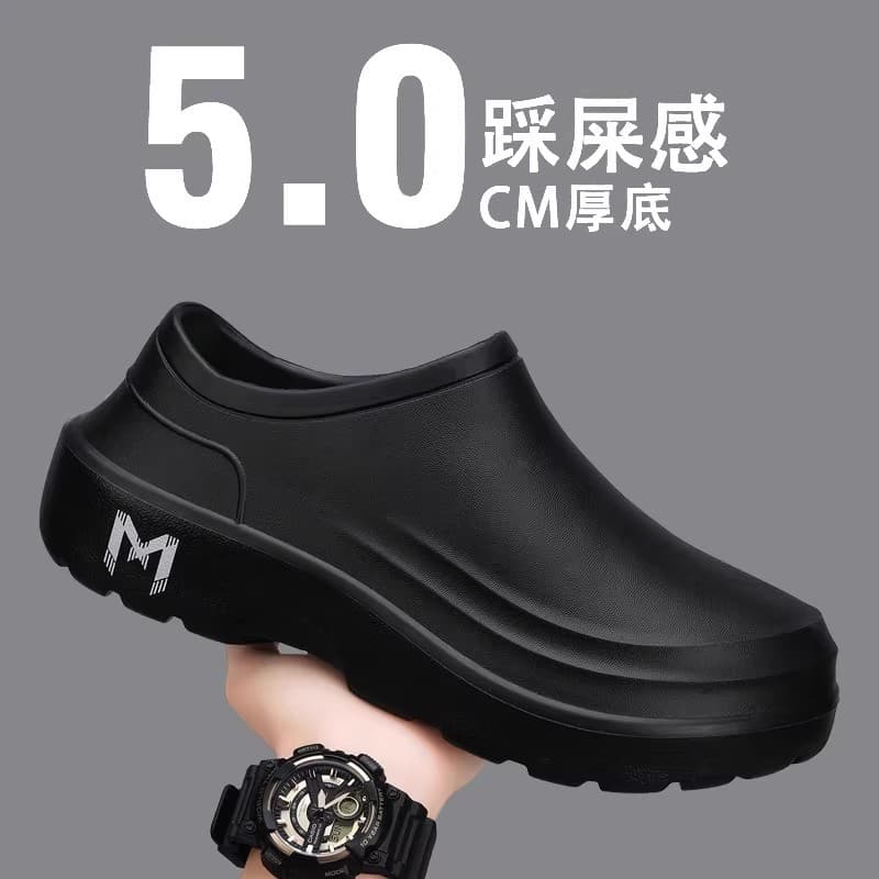 Botas de chuva masculinas verão Casual impermeável antiderrapante sola grossa resistente ao desgaste sapatos de Chef pes