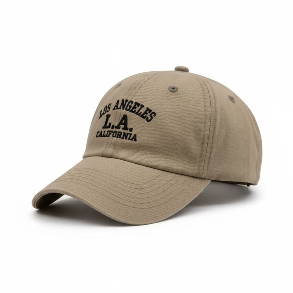 Boné  LA Los Angeles Retro Basebol Aba Curva Masculino e Feminino Regulagem Fitão