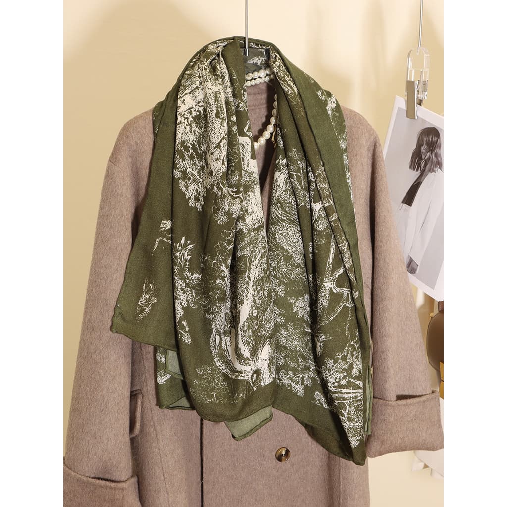 Estilo chinês Retro Animal cachecol moda feminina All-Match algodão linho xale combinando casaco presente mãe moda babad
