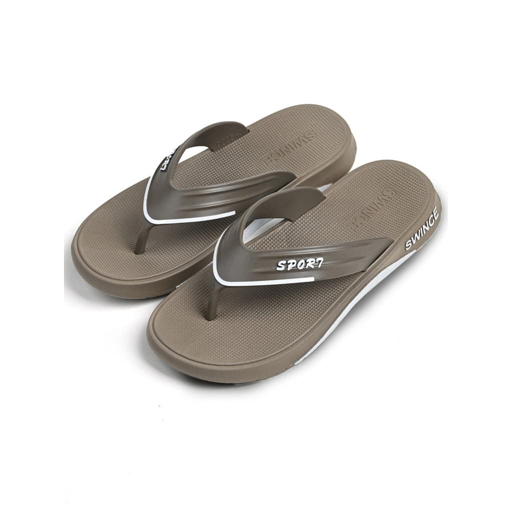 Simples flip-flops masculino verão de sola grossa antiderrapante ao ar livre usar sapatos de praia flip-flops Casual cas