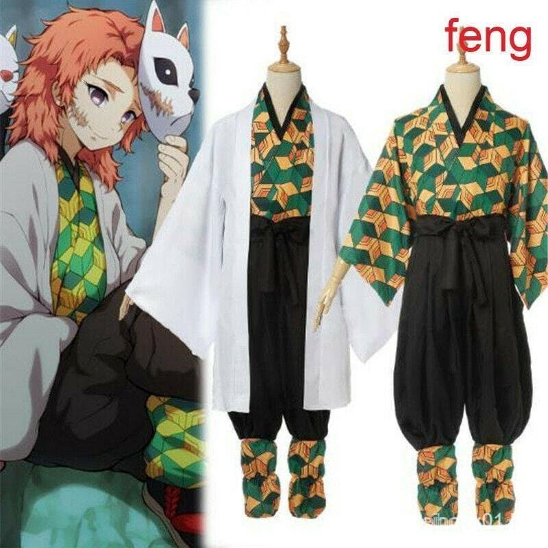 Deslumbrante Fantasia de Cosplay de Sabito de Kimetsu No Yaiba Demon Slayer, Kimono Perfeitamente Costurado GDTQ BWNC