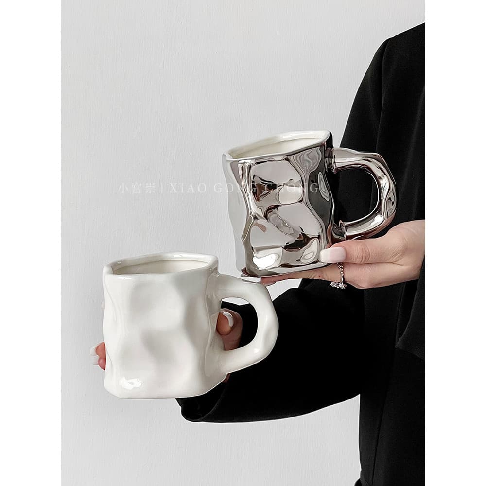 Ins copo de cerâmica High-End torcido caneca casa nicho Design casal xícara de café menina copo bebendo