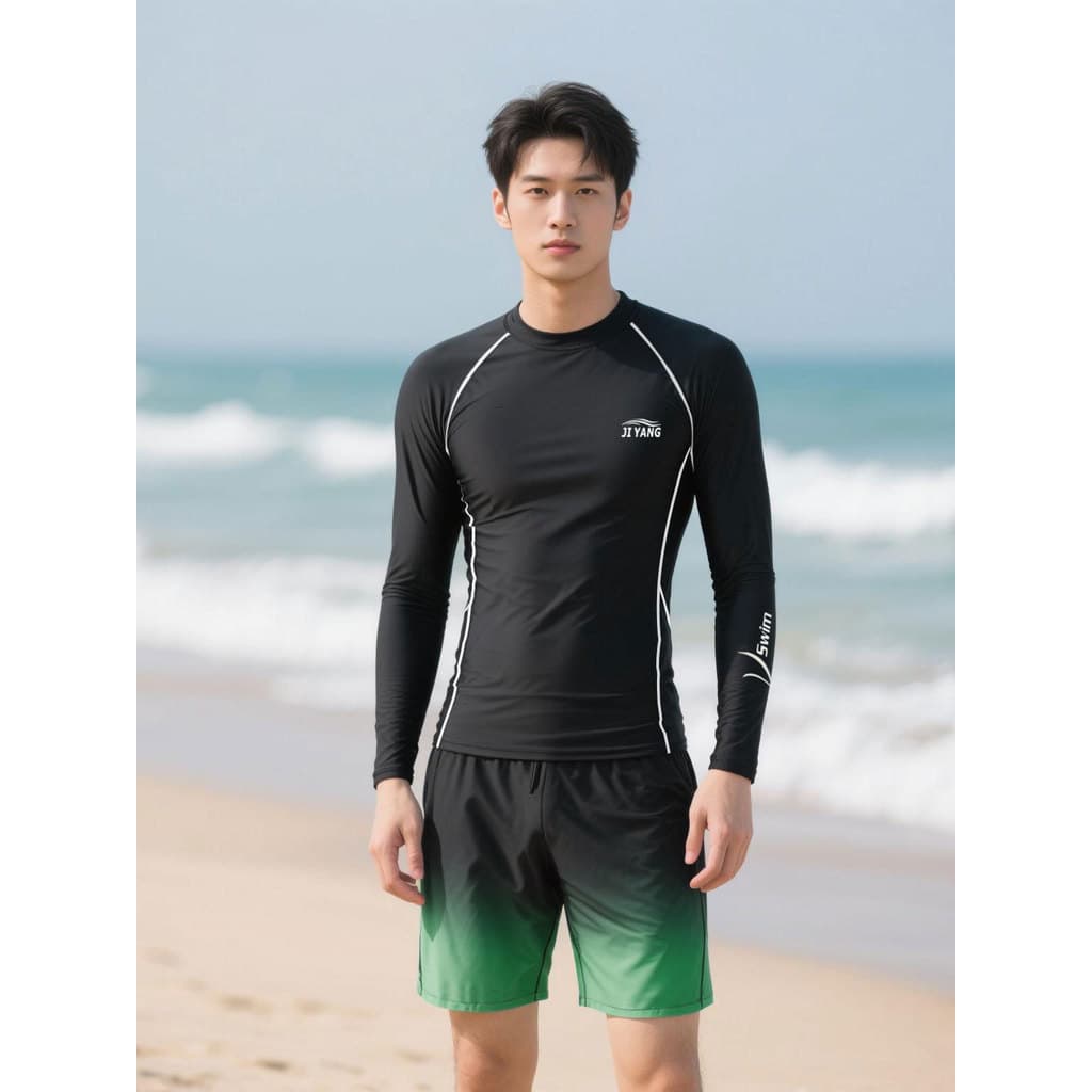 Shorts de manga curta para natação masculino terno Anti-constrangimento solto tamanho grande profissional adulto rápido