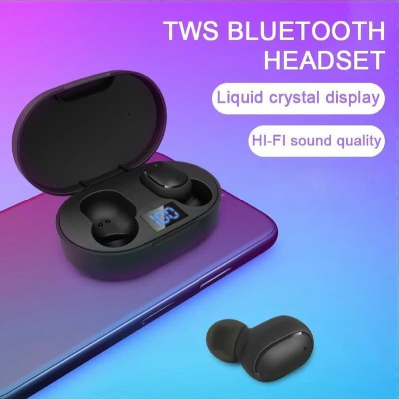 E6S Fones De Ouvido TWS Sem Fio Bluetooth 9D Som Estéreo Display LED À Prova D'água Redução De Ruído Com Microfone Grave