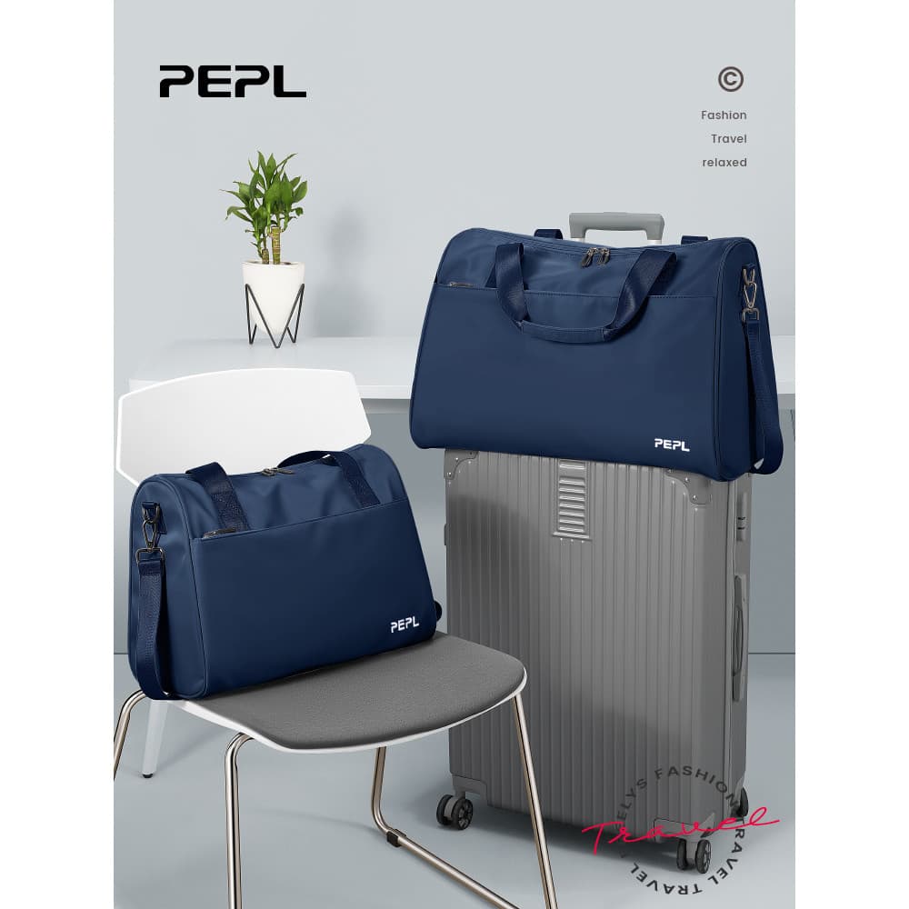 Saco de viagem portátil feminino grande capacidade saco de armazenamento de viagem de negócios pode cobrir carrinho masc