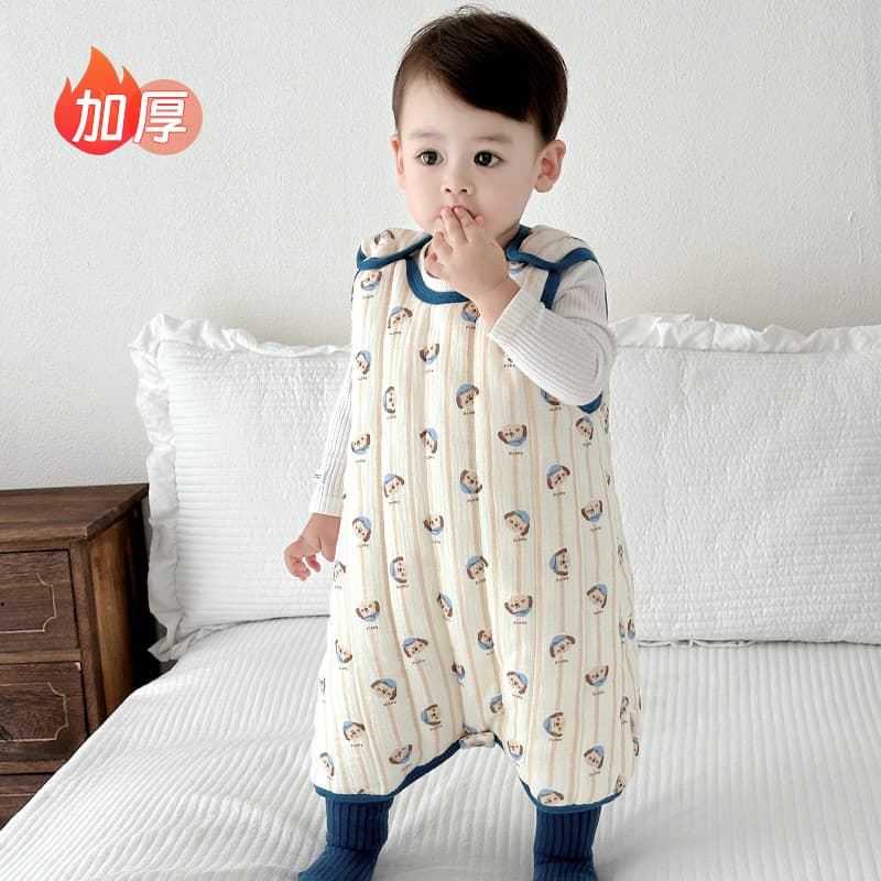 W inverno bebê colete saco de dormir engrossado bebê acolchoado proteção da barriga Anti-pontapé colcha sem mangas menin