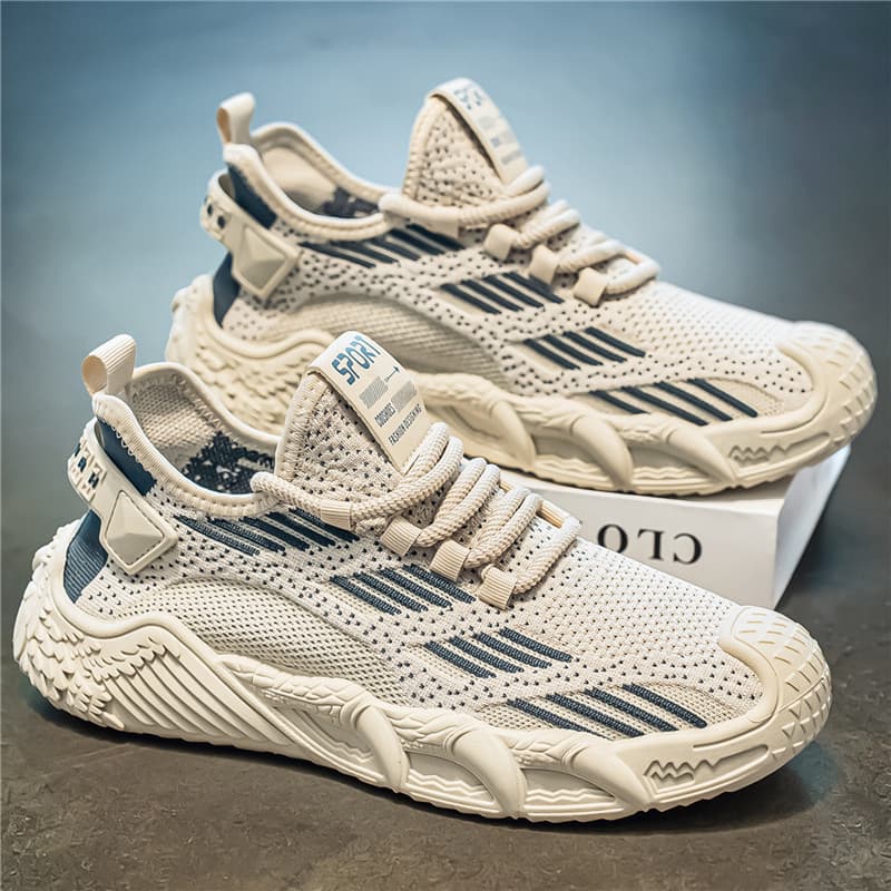 Sapatos masculinos 2026 novo estilo verão antiderrapante respirável fino voando tecido malha meias sapatos masculinos ca