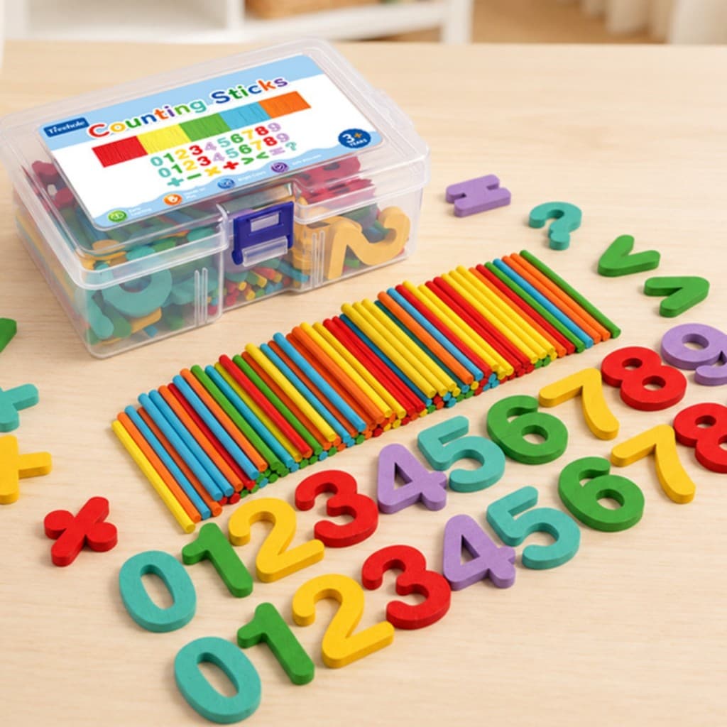 Brinquedo De Aprendizagem De Matemática Colorido Conjunto De Varas De Contagem Haste Pensamento Lógico Reconhecimento De