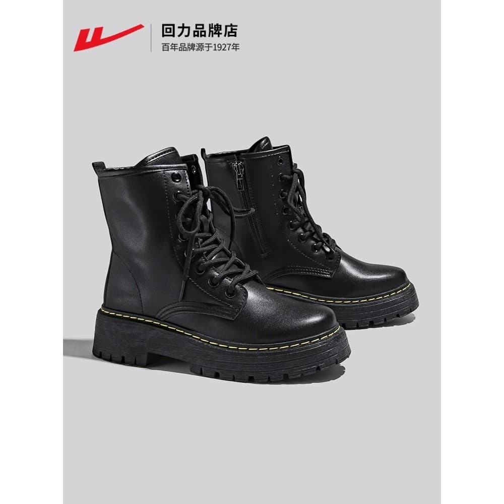 Puxar para trás Martin botas femininas 2026 primavera outono novo estilo único sapatos moda botas Retro All-Match botas