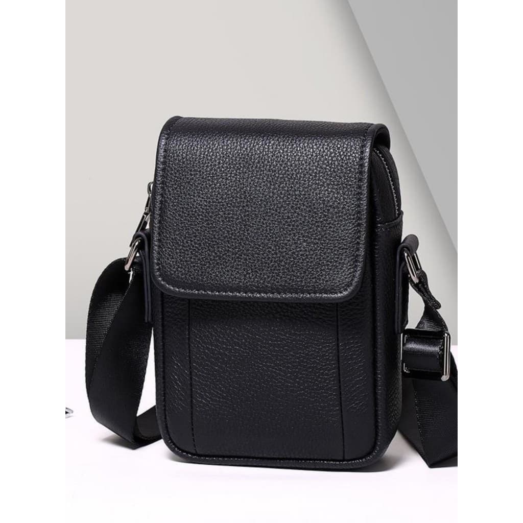 Bolsa mensageiro de ombro de couro masculina, bolsa de capa de bebê de alta qualidade, bolsa de ombro para celular
