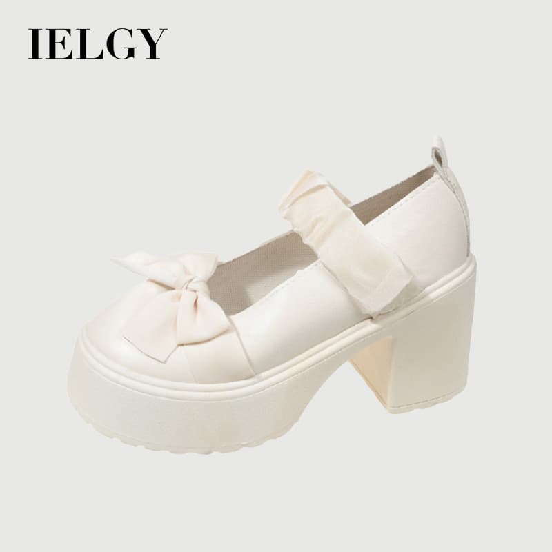 IELGY Suave Salto Alto Francês Sapatos Únicos Femininos Novos Retrô Mary Jane Versáteis Lolita