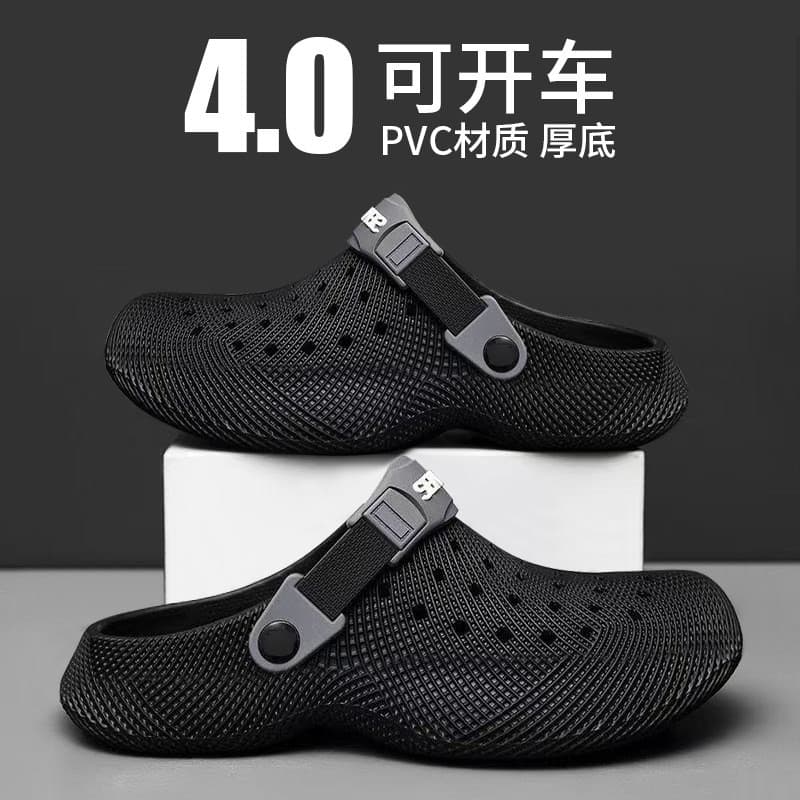 [Alta qualidade] Chinelos masculinos verão 5.0 cm sapatos com buracos aumentados homens mulheres EVA um sapatos dois des