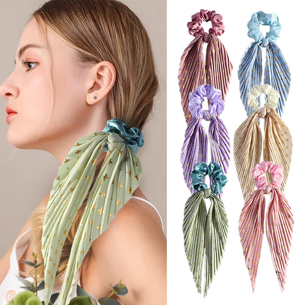 Novo Feito À Mão Amassado Intestino Grosso Laços De Cabelo Vintage Faixa Feminina Rabo De Cavalo Faixas Acessórios Para
