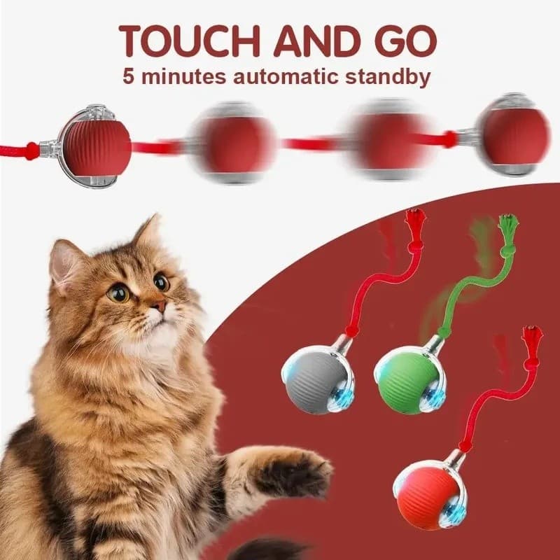 Brinquedo Interativo para Gatos, Bola Automática Recarregável para Gatos, Brinquedo Inteligente para Filhotes, Bolas Int