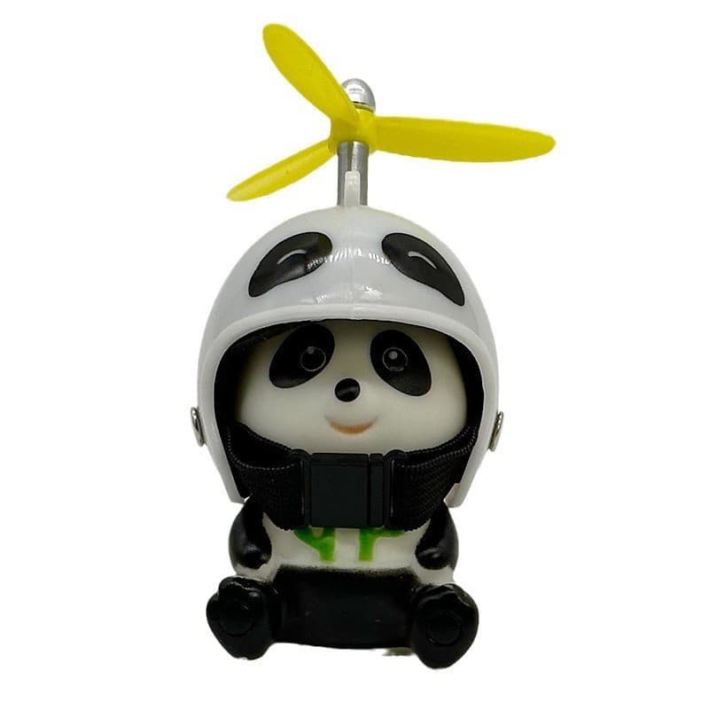 1 Conjunto de Panda Fofo para Motocicleta, Acessórios de Carro em Borracha com Mini Patinho