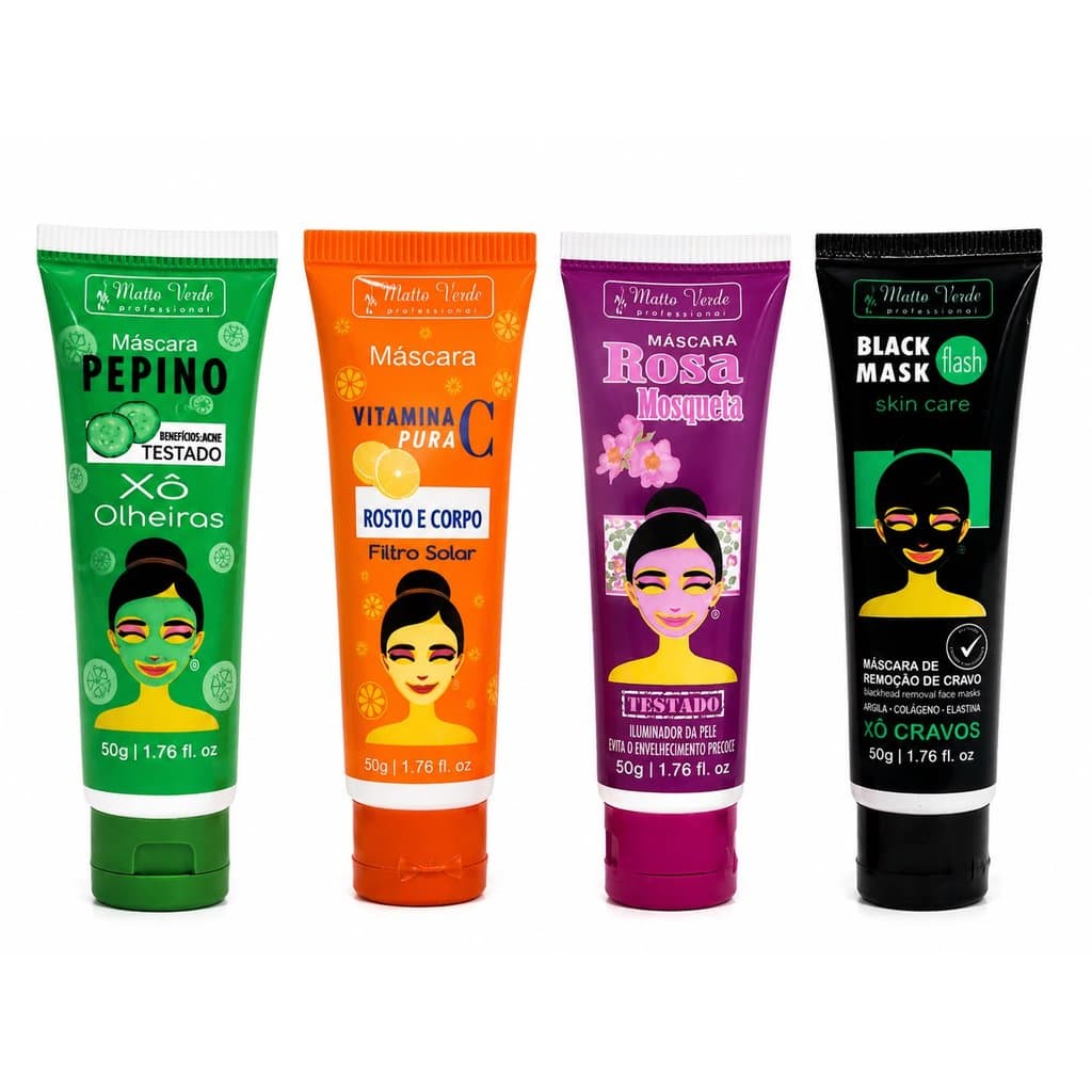 Máscara Facial Matto Verde Skincare Hidratação Facial Limpeza Pele Macia Nutrição Revitalizante