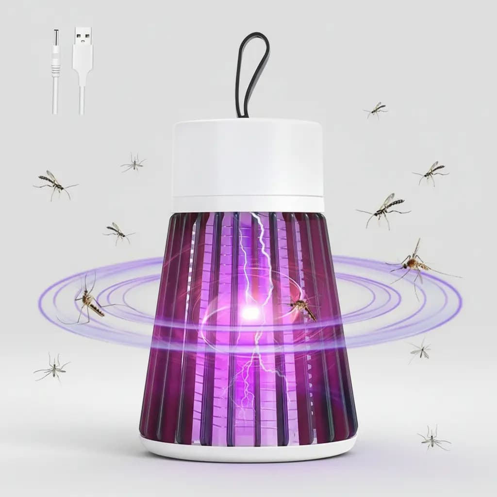 Lâmpada Elétrica Mata-mosquitos Luz Uv Usb Armadilha