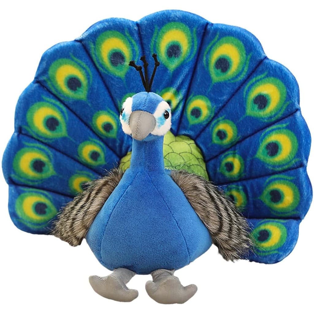 Brinquedo De Pelúcia De Pavão De Simulação Fofo De 11.8 Polegadas-Travesseiro De Boneca Para Presente De Aniversário E D