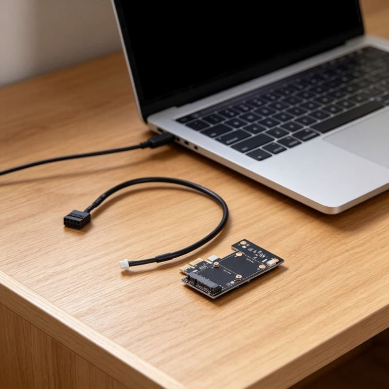 Melhor Mini PCIE Para Adaptador Corpo De Metal Fino 2Mm Economia De Espaço Interno Conexão Do Computador Acessórios Port