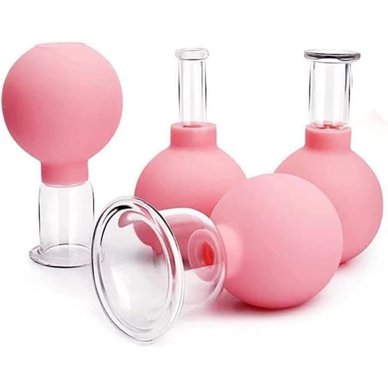 Conjunto de Massagem Facial EEzyzy Mini 4 Peças - Conjunto de Massagem Facial, Conjunto de Copos de Silicone